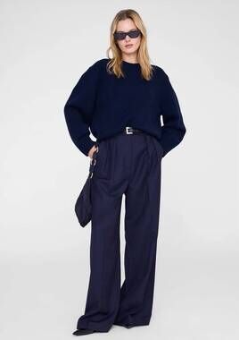NEW ANINE BING lou pull-on trouser in midnight blue